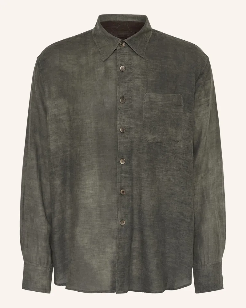 Our Legacy Hemd Above Slightly Oversized Fit gruen Dunkelgrün