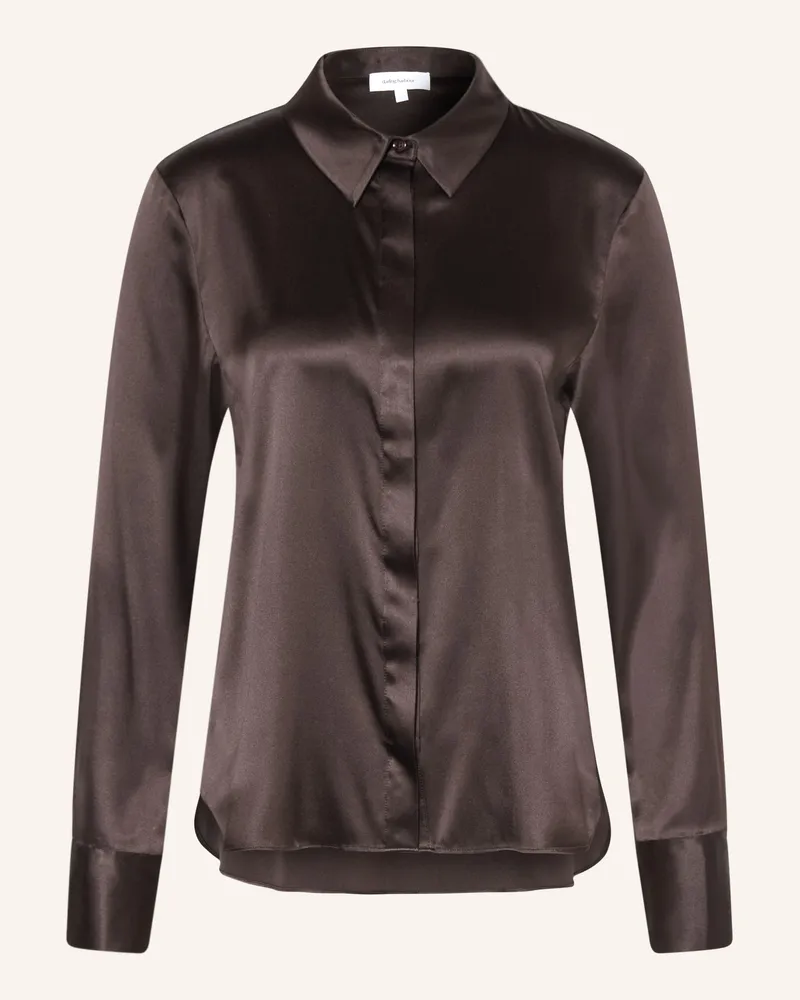 Darling Harbour Hemdbluse Aus Seide braun Espresso