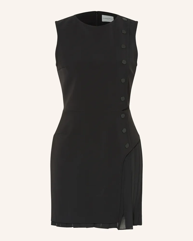Claudie Pierlot Kleid mit Plissees Schwarz