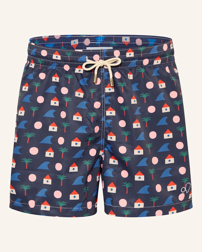 Arrels Barcelona Badeshorts BLUE LA PLAGE × MATIAS LARRAIN Dunkelblau