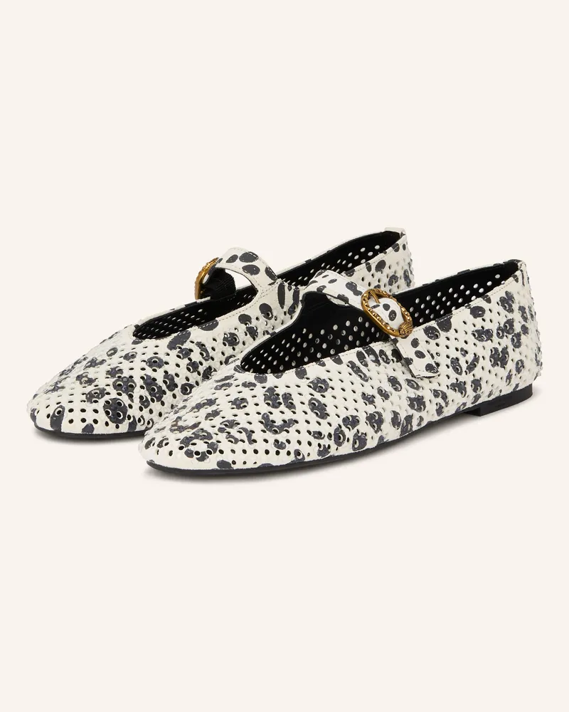 Kurt Geiger Ballerinas Mayfair Mit Schmucksteinen schwarz Weiss