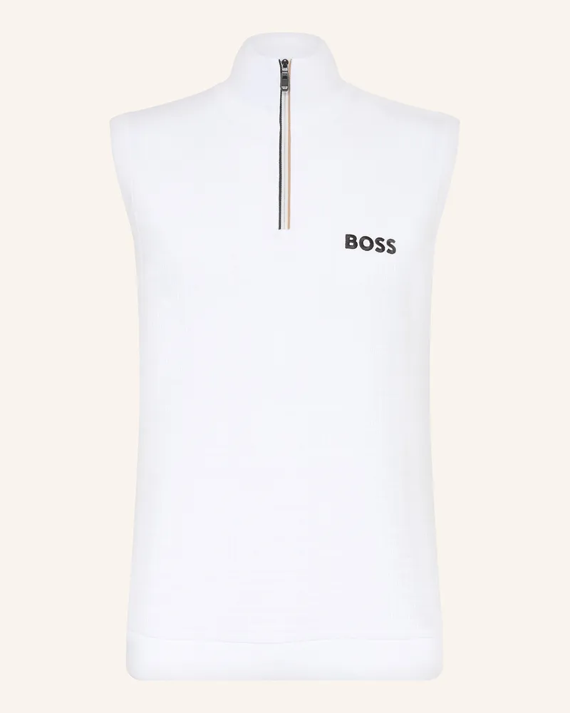 HUGO BOSS Strickweste Bierdie weiss Weiss