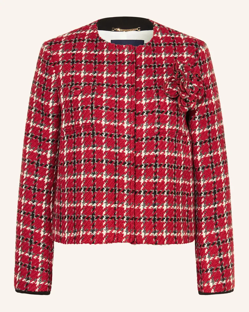 Pamela Henson Kastenjacke aus Tweed Rot