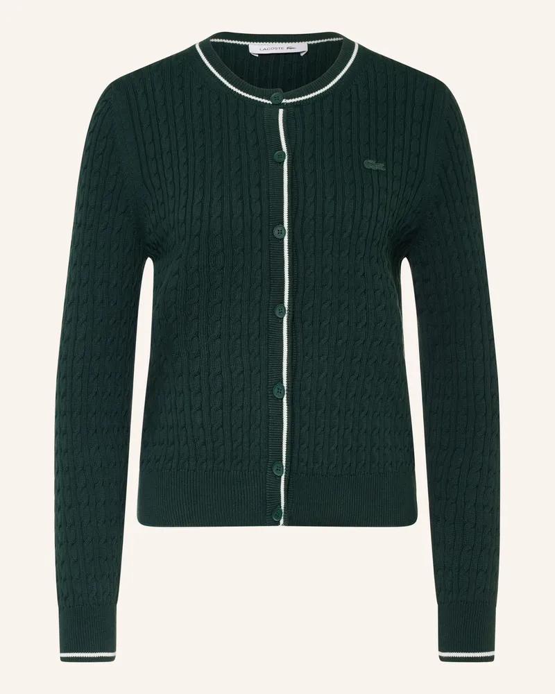 Lacoste Strickjacke gruen Dunkelgrün