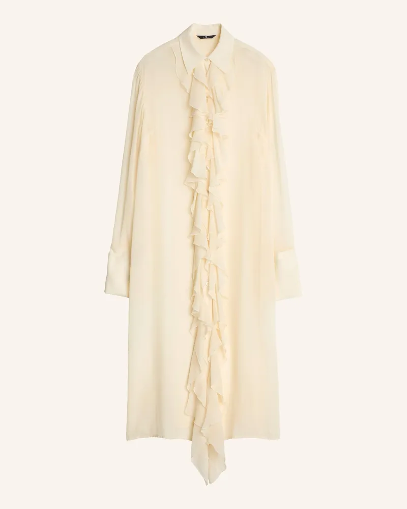 7 for all mankind Ruffle Dress weiss Ecru