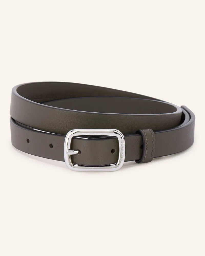 Marc O'Polo Ledergürtel braun Khaki
