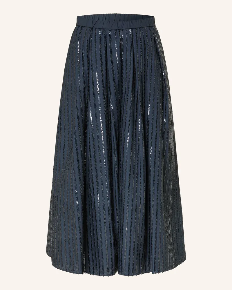 Max Mara Rock Fiordi Mit Pailletten blau Dunkelblau