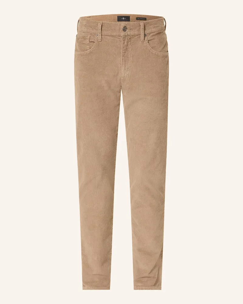 7 for all mankind Cordhose THE STRAIGHT Regular Fit Beige