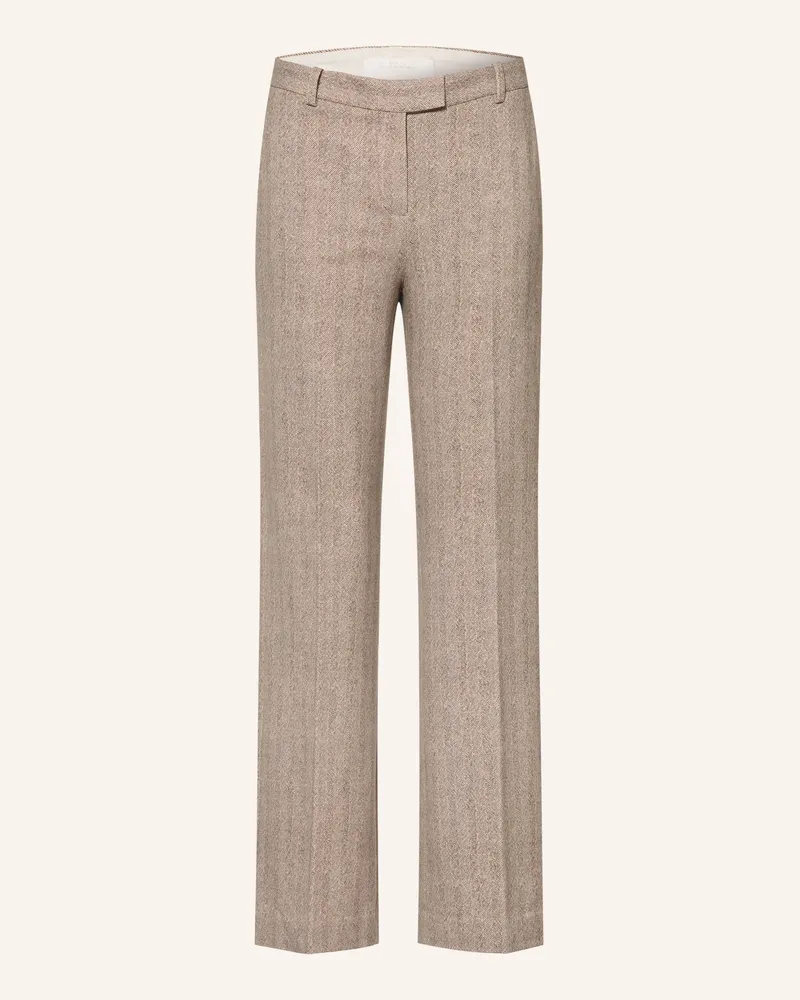 CIRCOLO 1901 Marlenehose Aus Flanell braun Beige