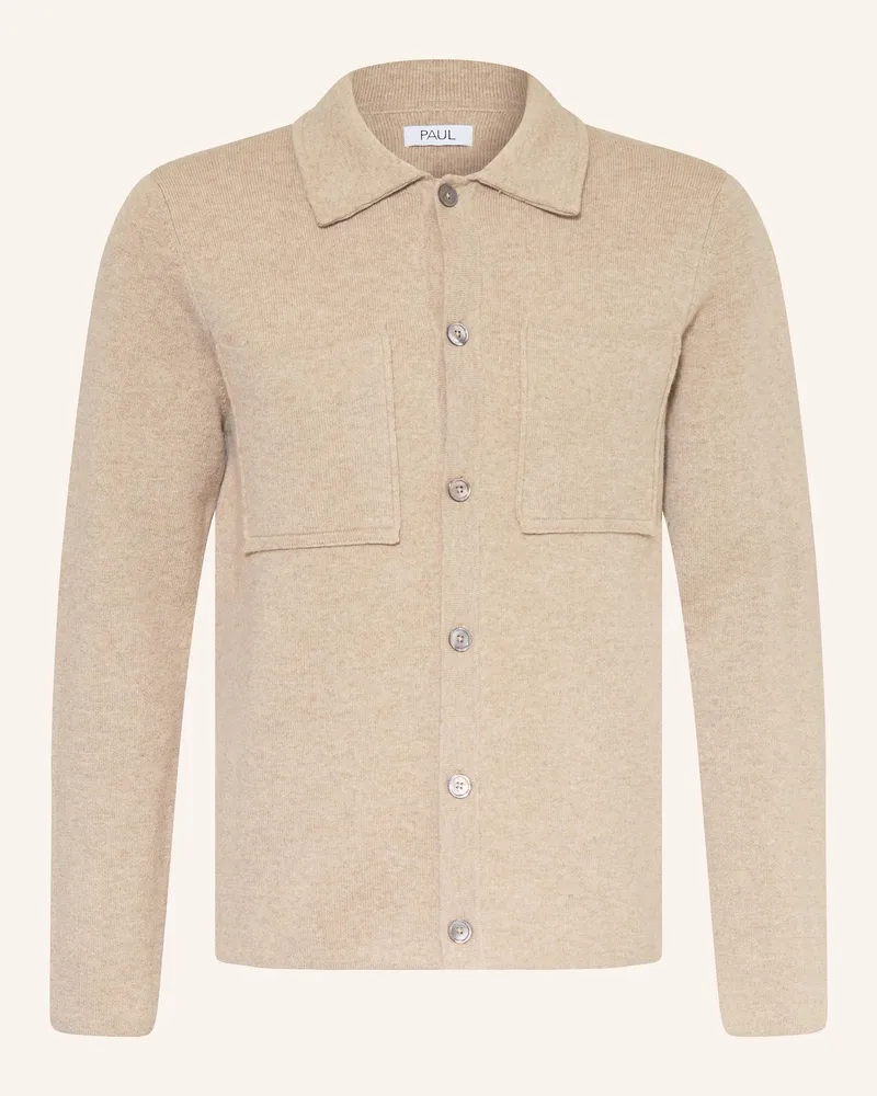 paul Strickjacke braun Hellbraun