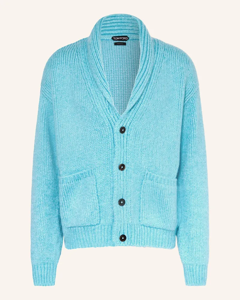 Tom Ford Strickjacke aus Cashmere Türkis