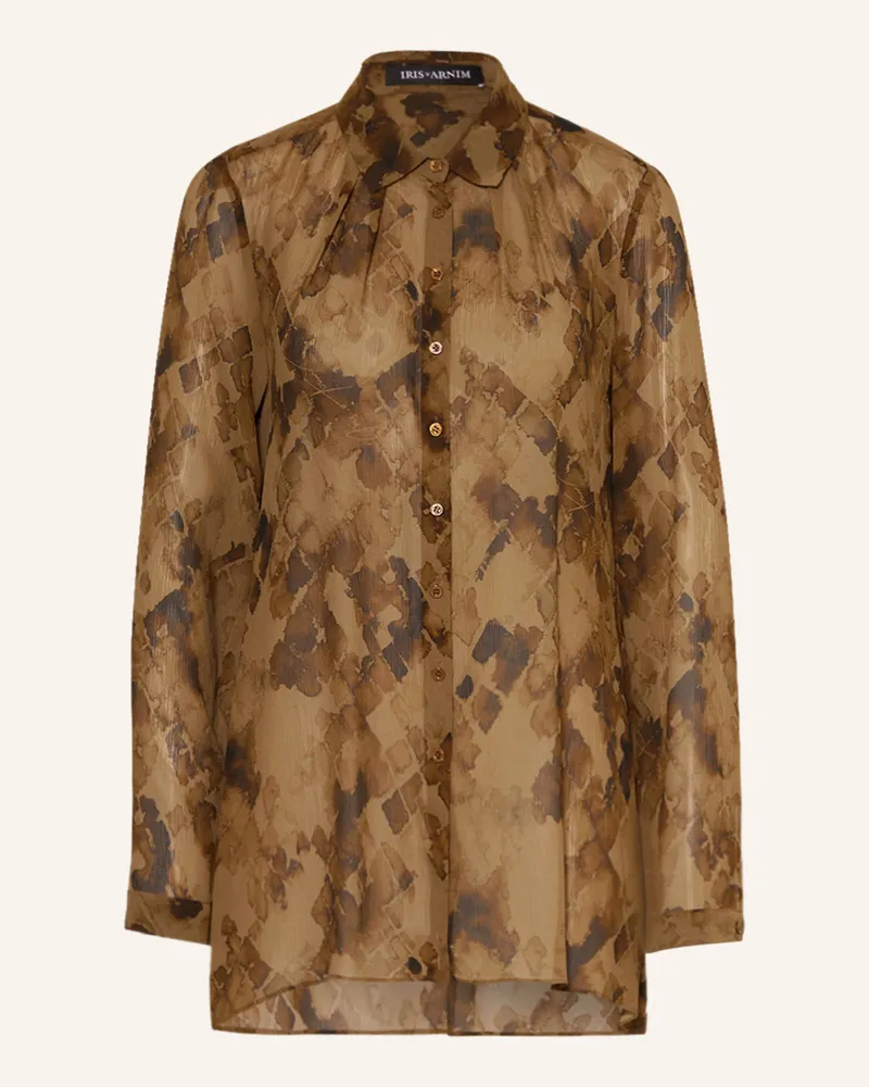 Iris von Arnim Hemdbluse FESTINA aus Seide Cognac