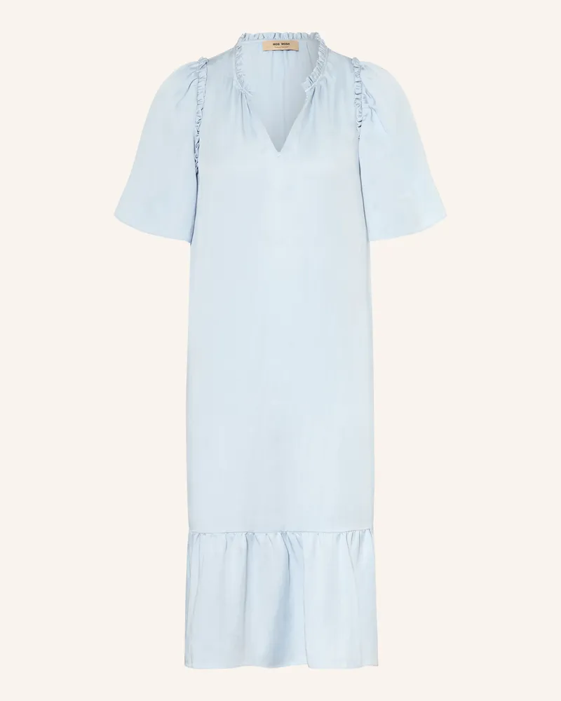 Mos Mosh Kleid Mmaura Mit Rüschen blau Hellblau
