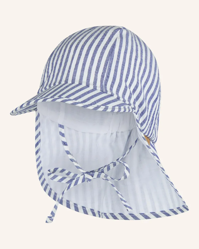 Sterntaler Schirmmütze Mit Nackenschutz Gestreift blau Blau
