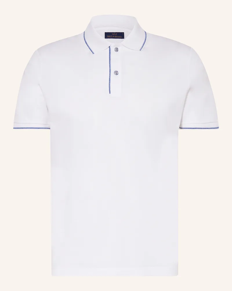 Paul & Shark Piqué-Poloshirt Weiss