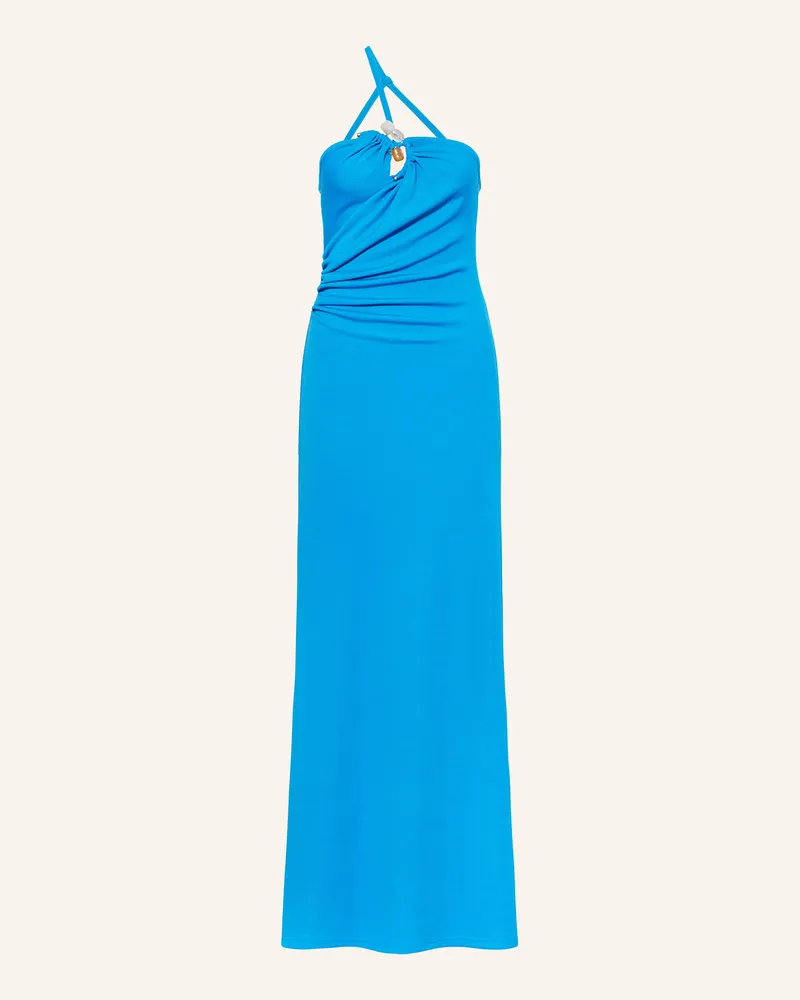 Christopher Esber Abendkleid CONCAVE mit Schmucksteinen Blau