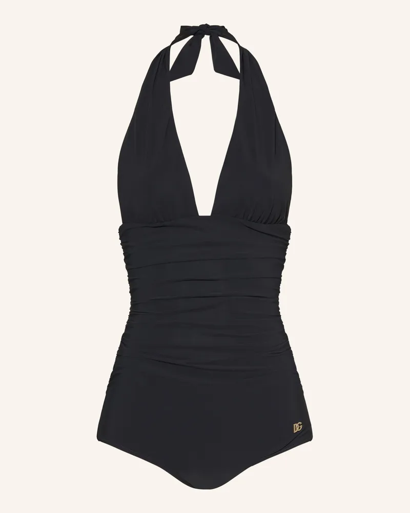 Dolce & Gabbana Neckholder-Badeanzug ESSENTIALS Schwarz