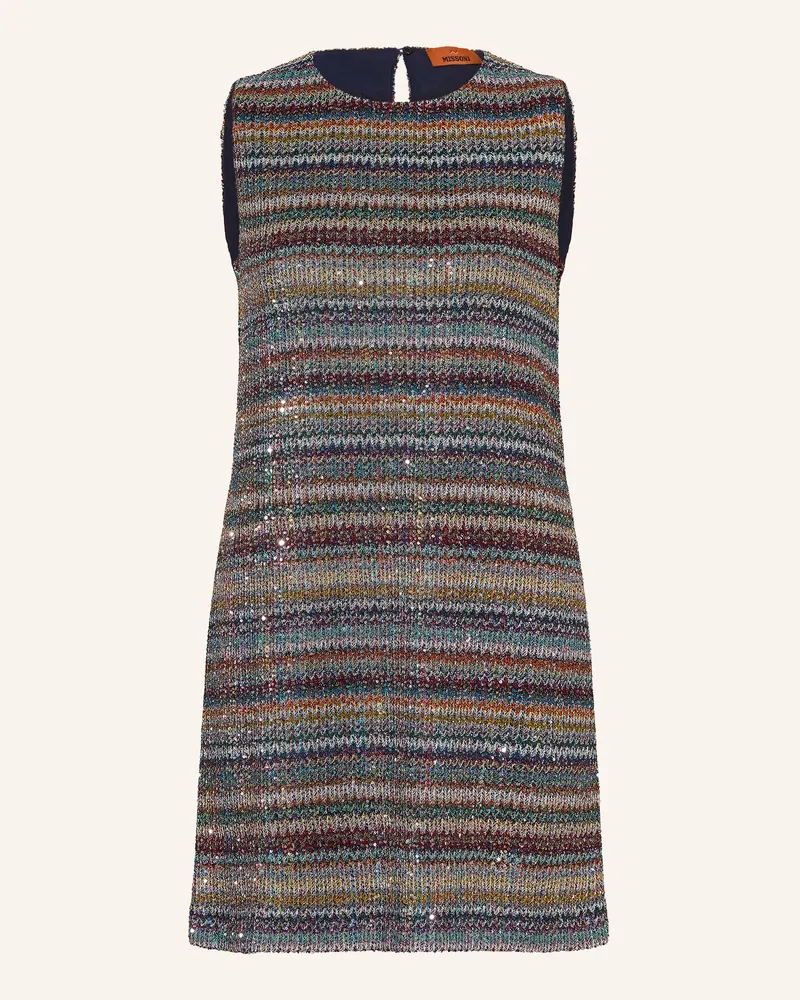 Missoni Strickkleid Mit Pailletten Und Glitzergarn grau Hellgrau