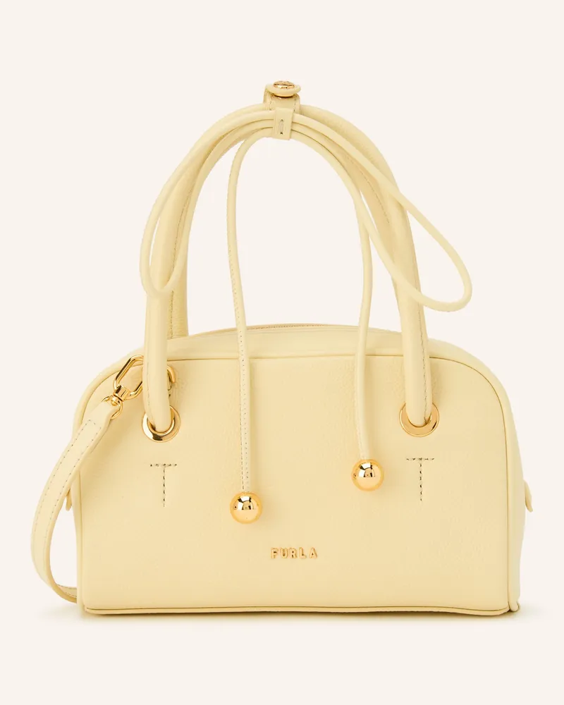 Furla Umhängetasche Poppy Dome Mini gelb Hellgelb
