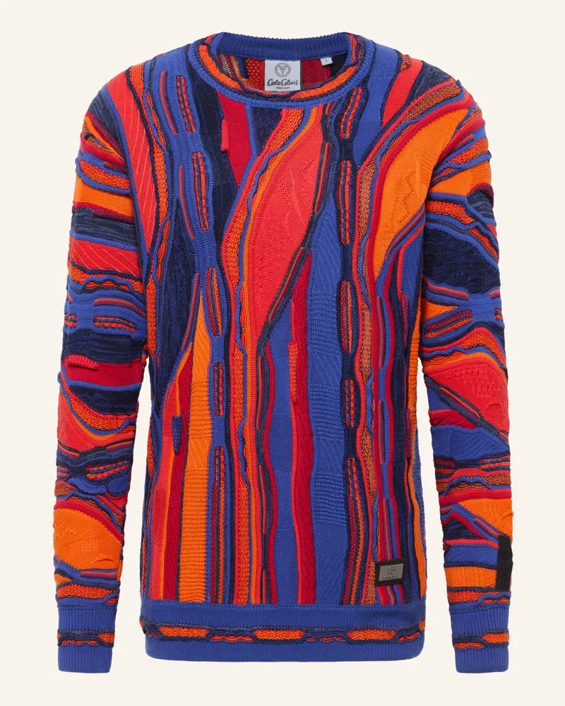 Carlo Colucci Strickpullover FAZIO Dunkelblau