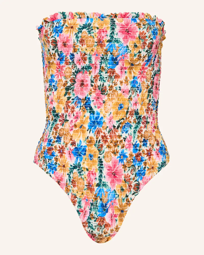 FARM Rio Bandeau-Badeanzug Floraline rosa Pink