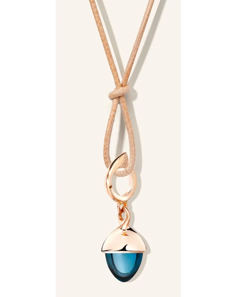 TAMARA COMOLLI Anhänger PENDANT MIKADO FLAMENCO LONDON TOPAZ aus Rosegold