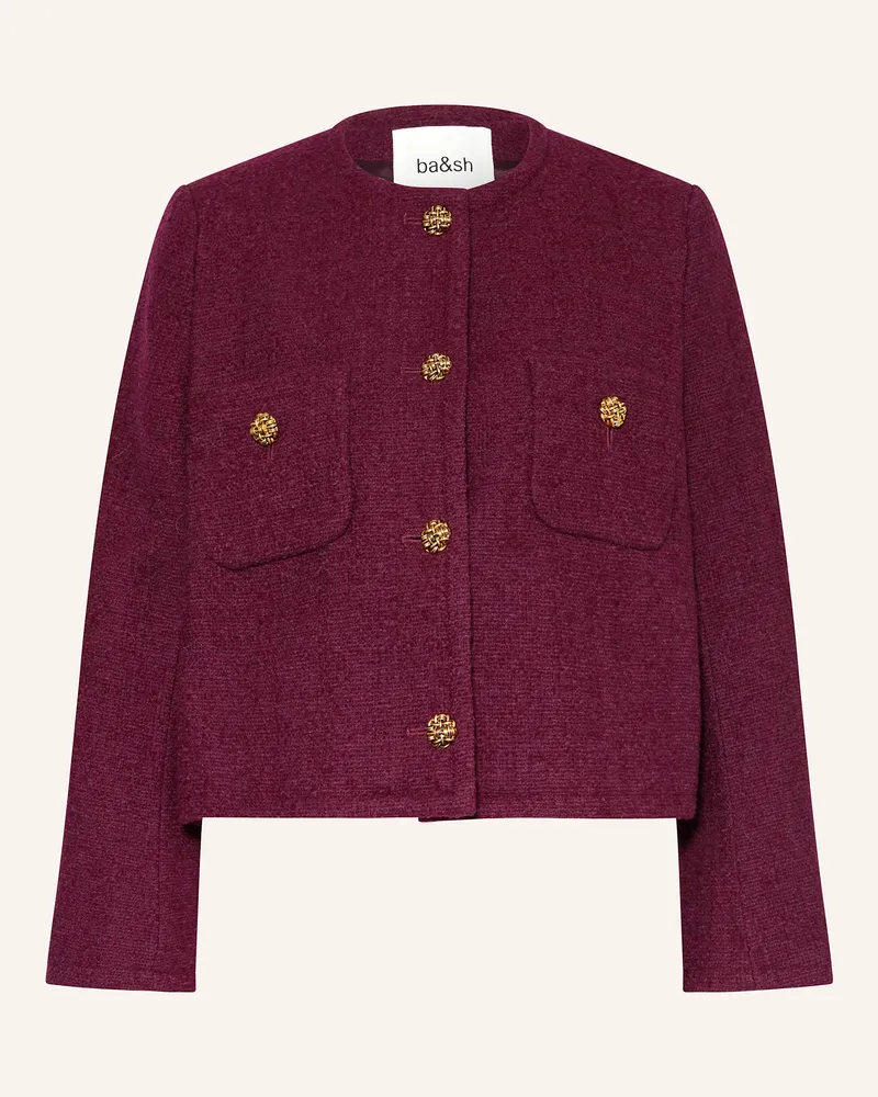ba&sh Kastenjacke Meredith Aus Bouclé rot Dunkelrot