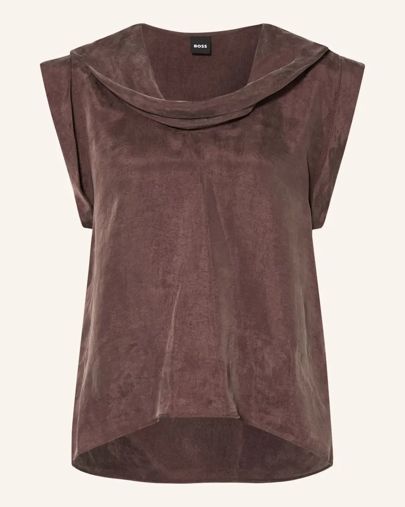 HUGO BOSS Blusenshirt BREMMI Braun