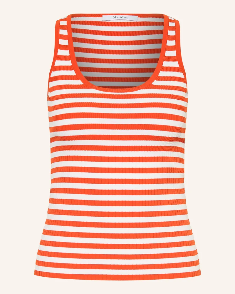 Max Mara Stricktop Ghiro orange Weiss