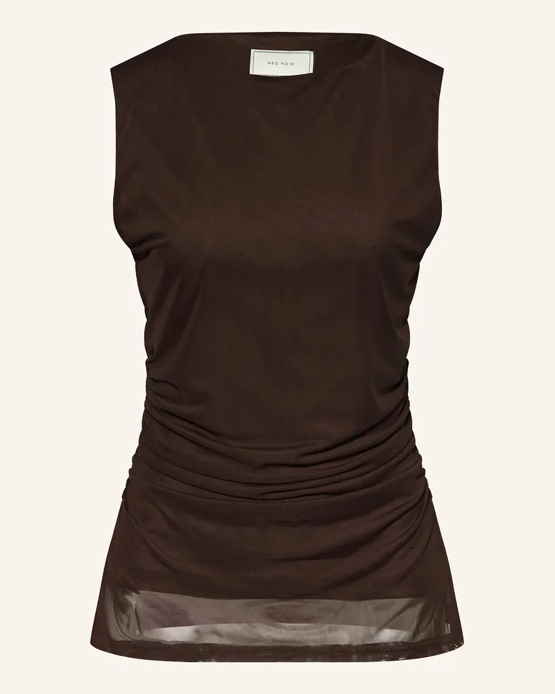 Neo Noir Mesh-Top LIBLANA Dunkelbraun