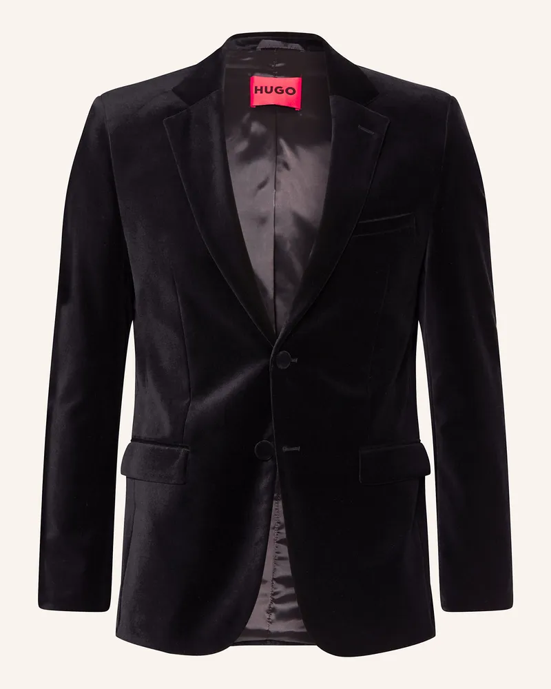 HUGO BOSS Samtsakko ARTI Extra Slim Fit Schwarz