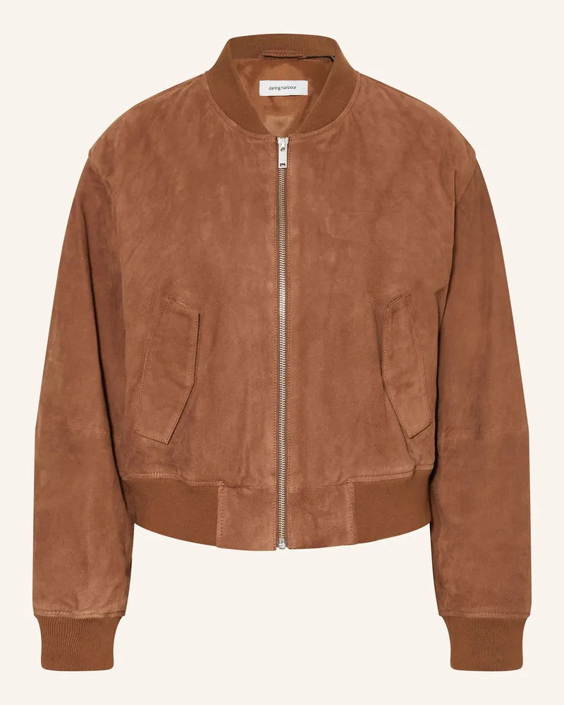 Darling Harbour Lederjacke Braun