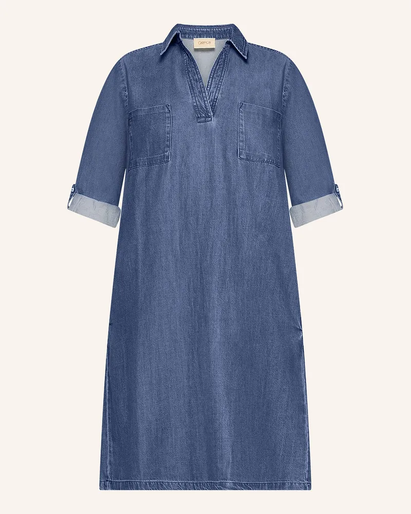 Cartoon Kleid In Jeansoptik Mit 3/4-Arm blau Dunkelblau