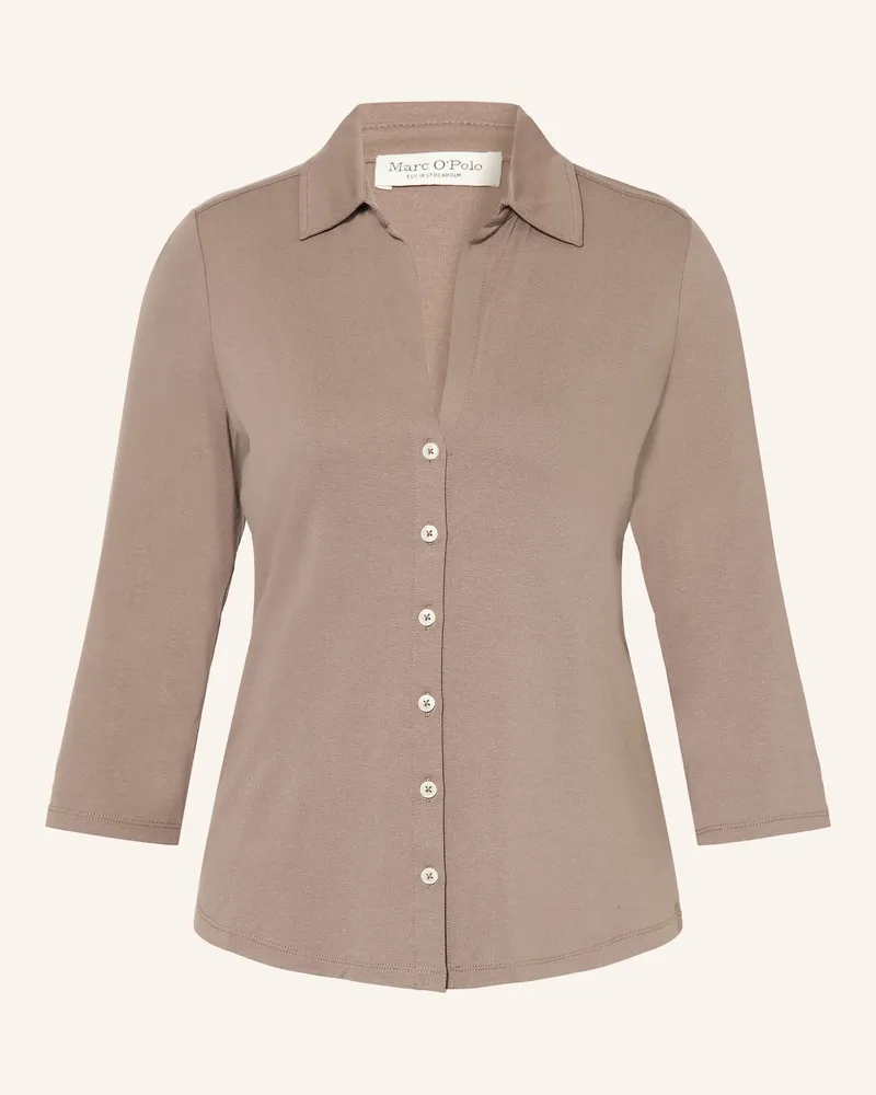 Marc O'Polo Jerseybluse Mit 3/4-Arm braun Khaki