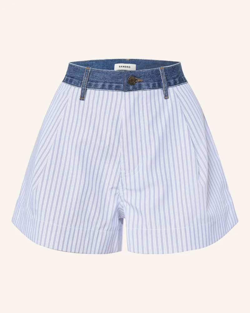Sandro Shorts blau Weiss