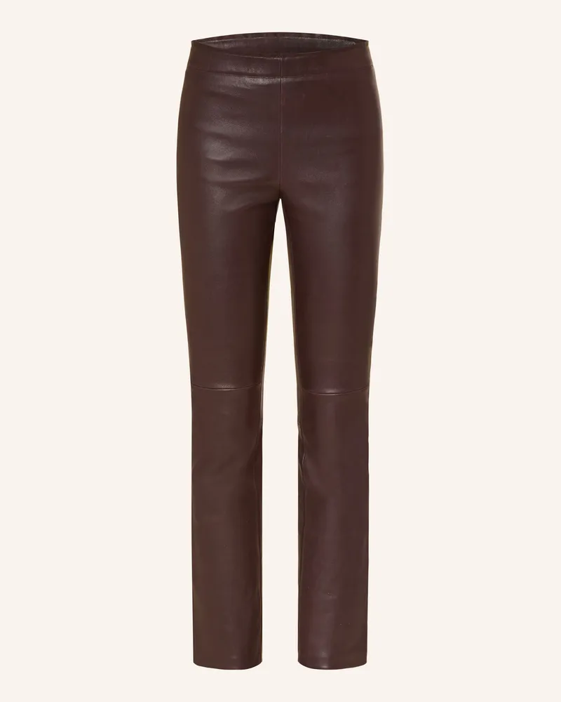 Stouls Lederhose Jp Twenty rot Dunkelbraun