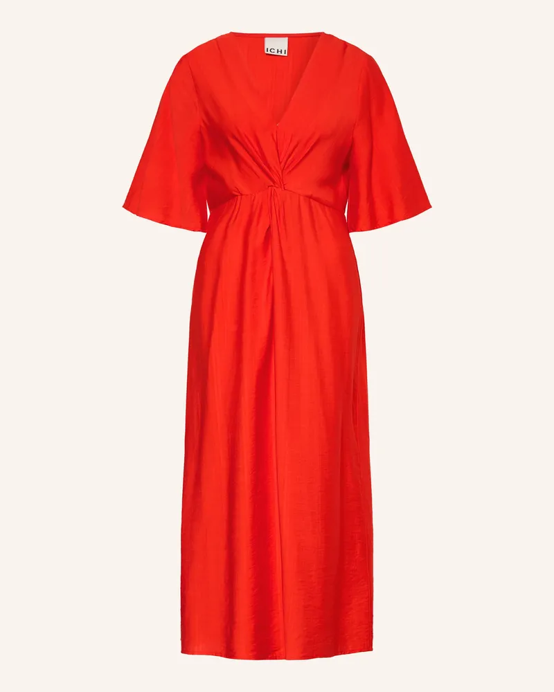 ICHI Kleid Ihimelda In Wickeloptik rot Rot