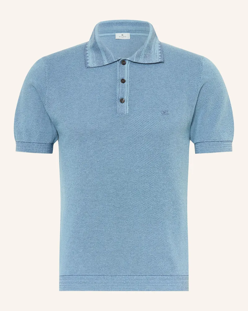 Etro Strick-Poloshirt Blau