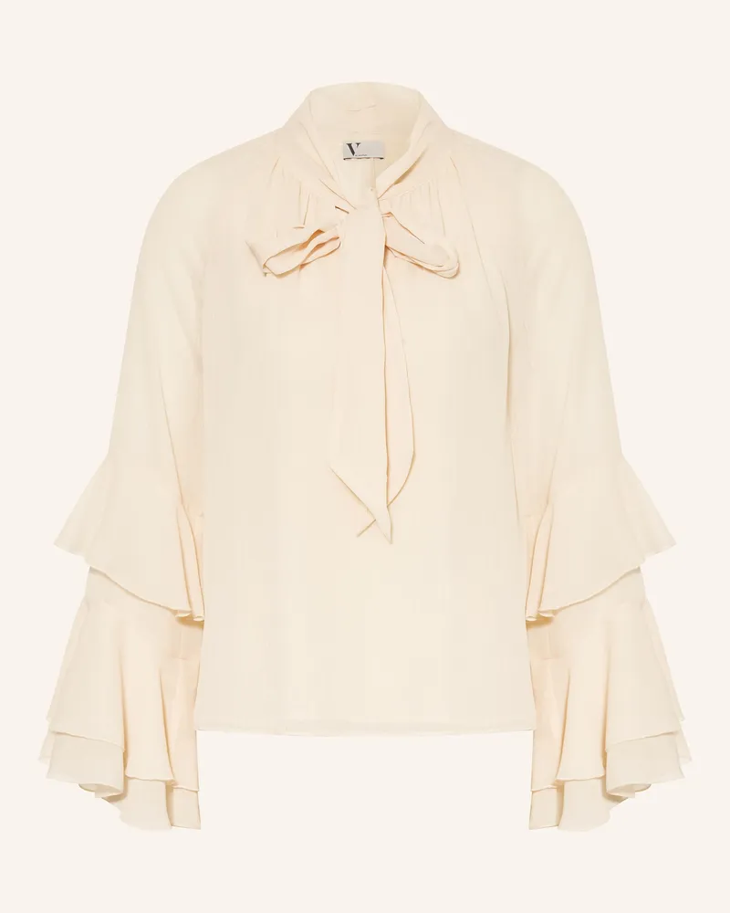 Vera Mont Schluppenbluse Mit Volants beige Creme
