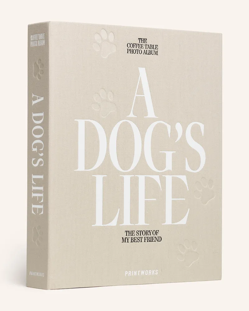 PRINTWORKS Fotoalbum A DOGS LIFE Creme