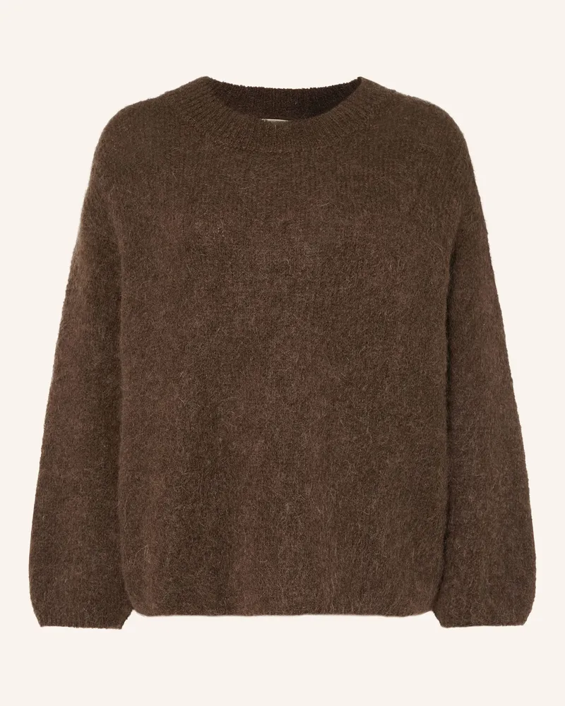 Herrlicher Pullover Mia Lora Mit Mohair braun Dunkelbraun