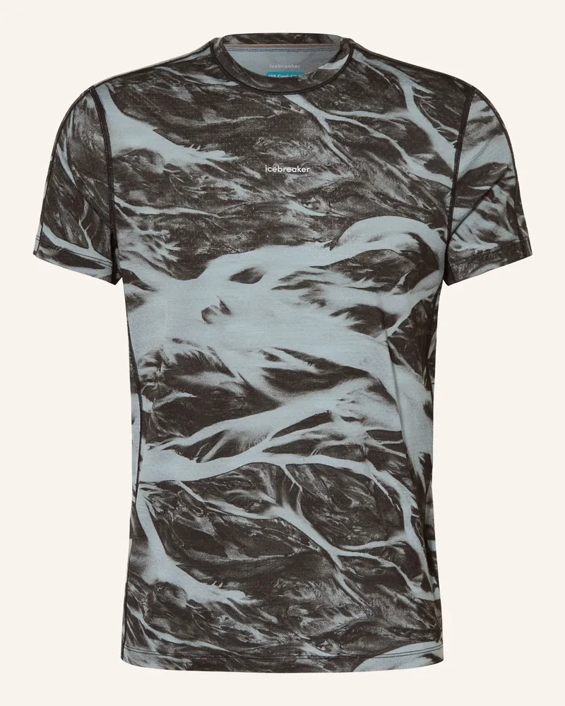 Icebreaker Funktionsshirt 125 Cool-Lite Speed Motion Mit Merinowolle blau Blau