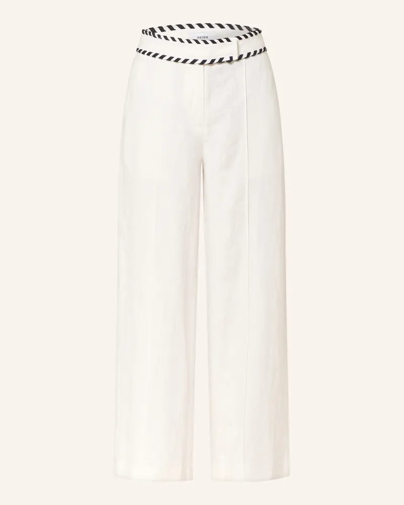 Reiss Marlenehose FAWN aus Leinen Weiss