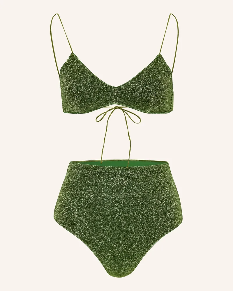 Oséree Triangel-Bikini LUMIERE mit Glitzergarn Grün