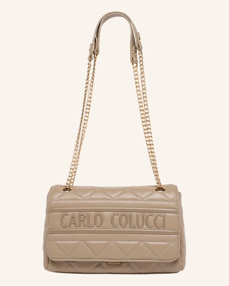Carlo Colucci Gesteppte Handtasche Fambri beige Taupe