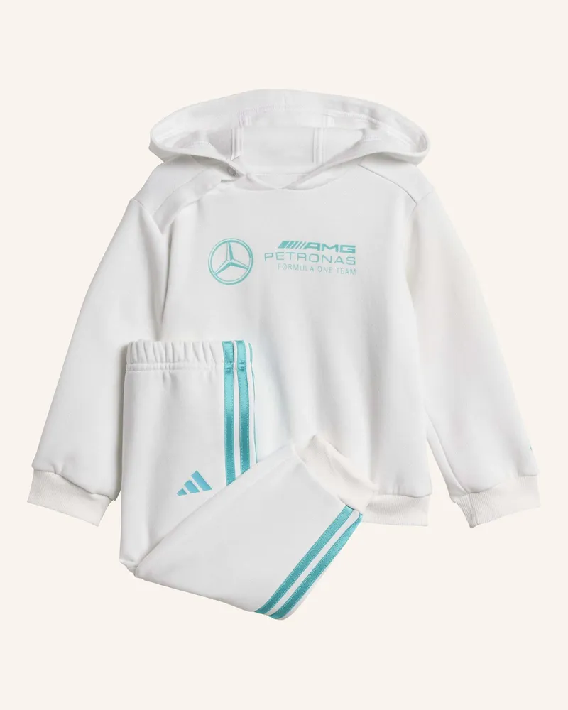adidas MERCEDES - AMG PETRONAS FORMULA ONE TEAM DNA BABY LONG SLEEVE JOGGINGANZUG Weiss