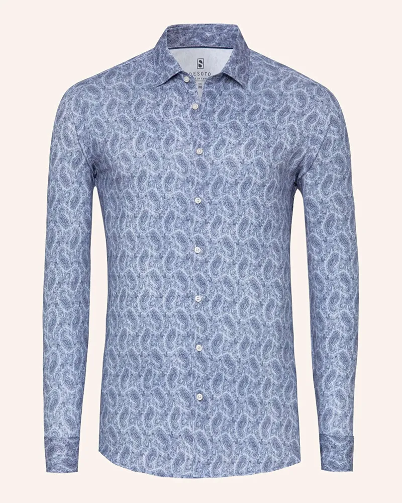 DESOTO Jerseyhemd Slim Fit Hellblau