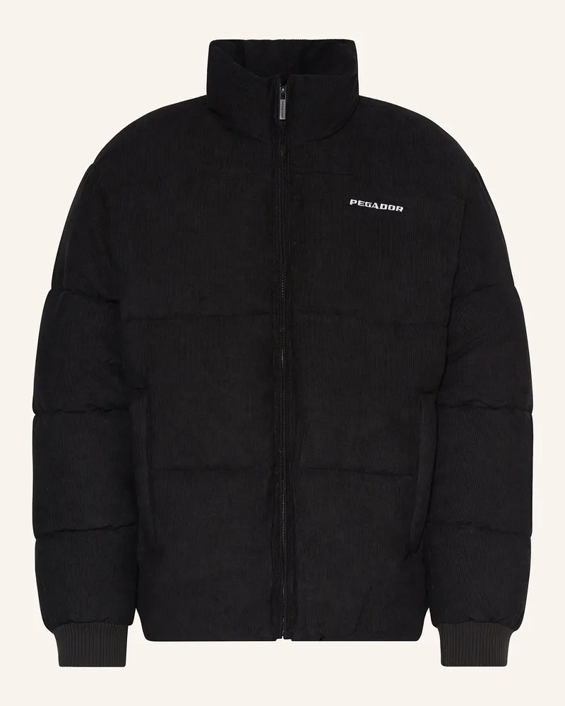 PEGADOR Steppjacke SOLIN aus Cord Schwarz