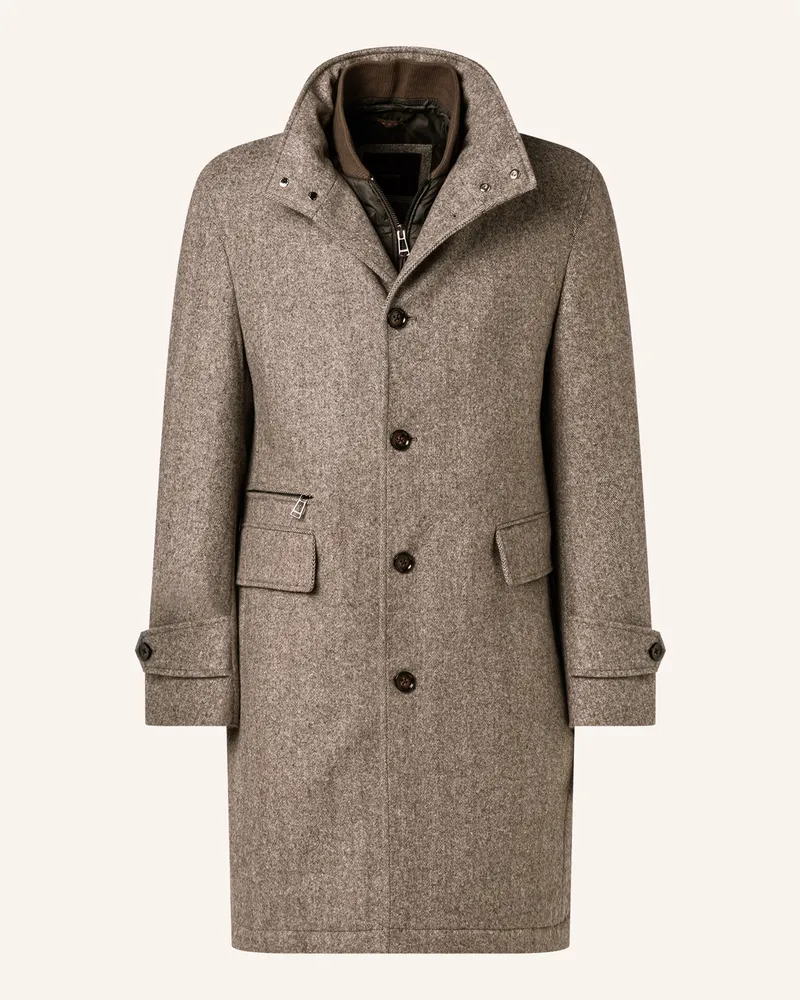 windsor. Wollmantel mit herausnehmbarer Blende Grau