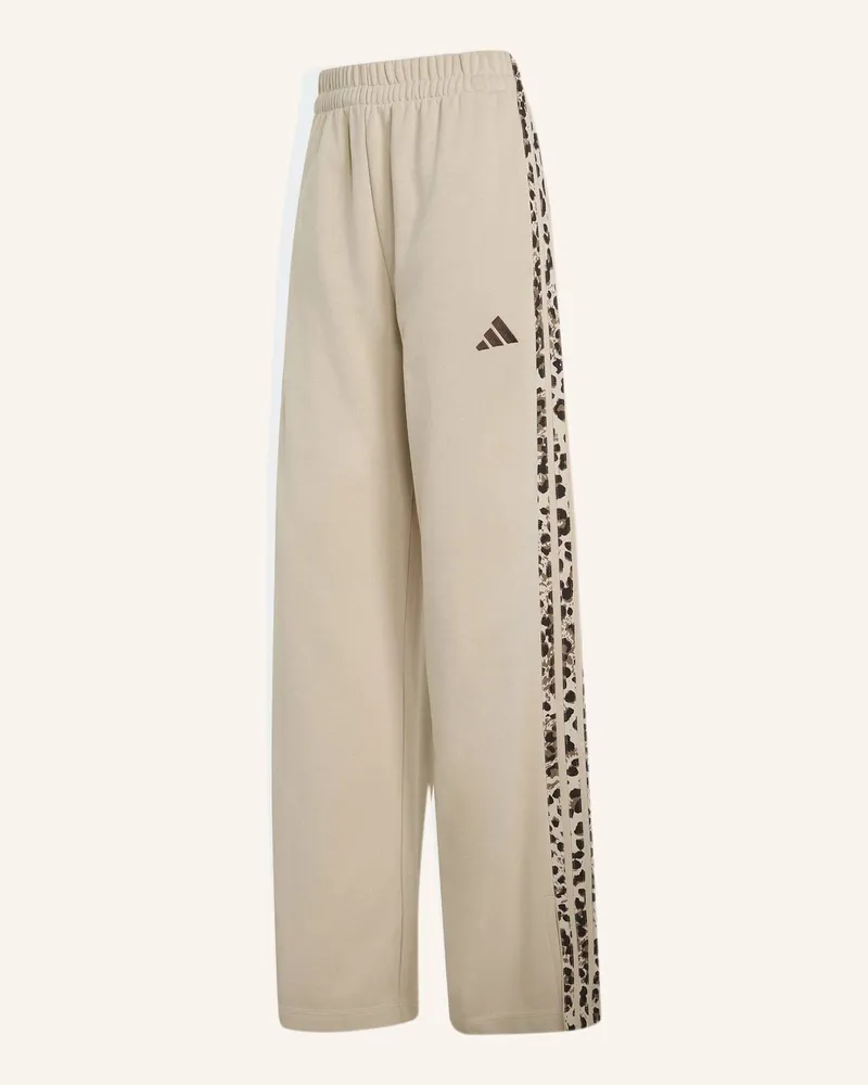 adidas Seasonal Essentials 3-Streifen-Hosen, Animalprint beige Beige